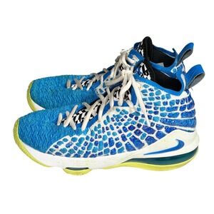 Nike Air Lebron 17 Sprite GS Size 5.5 Y Sneakers Blue Ghost Green BQ5594-434